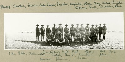 Canterbury Mounted Rifle Officers, October 1917 by Capt. Arthur Rhodes